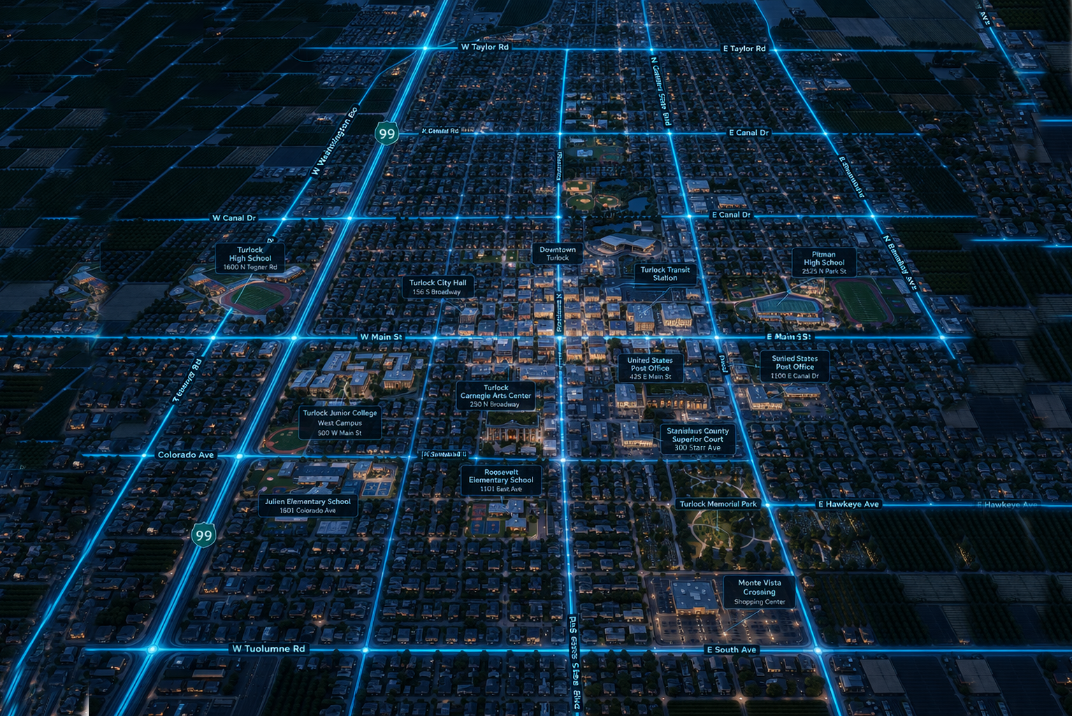 Turlock Service Area Map